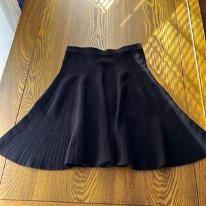 Vivienne Tam knee length Black Rayon/Poly pull-on skirt